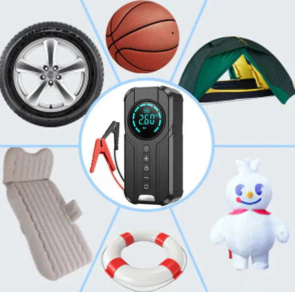 𝙏𝙧𝙪𝙢𝙯𝙮™Jump Starter With Air Pump هيكساليفينغ™ جهاز تشغيل البطارية مع منفاخ هواء