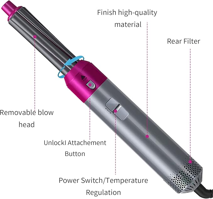 𝙏𝙧𝙪𝙢𝙯𝙮™ Hot Hair Brush 5 in 1 – فرشاة الشعر الساخنة 5 في 1