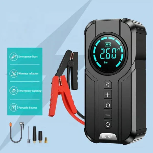 𝙏𝙧𝙪𝙢𝙯𝙮™Jump Starter With Air Pump هيكساليفينغ™ جهاز تشغيل البطارية مع منفاخ هواء